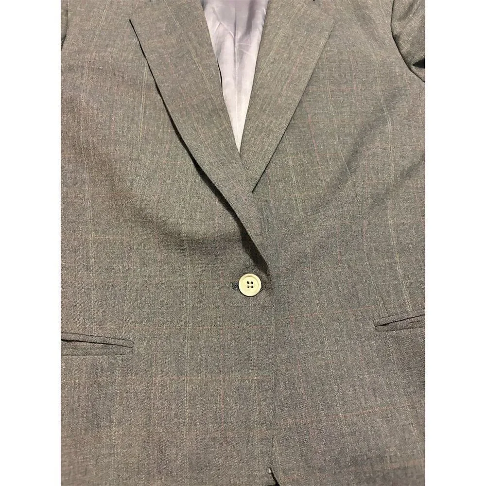 Austin Reed Men's Gray Tweed Plaid Sport Coat Size 36 R Formal Overcoat